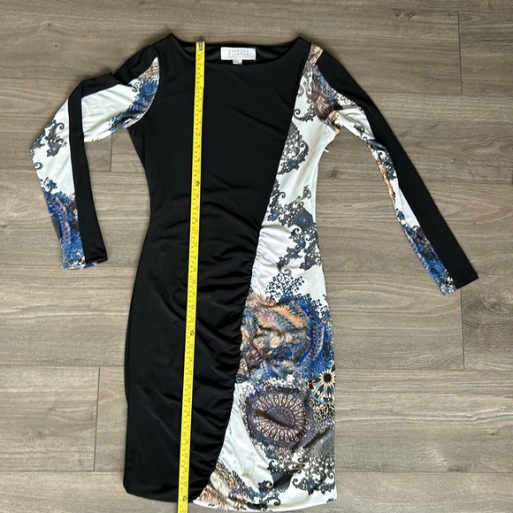 BADGLEY MISCHKA AMERICAN GLAMOUR long sleeved ruched fitted dress. Stunning - Picture 4 of 7